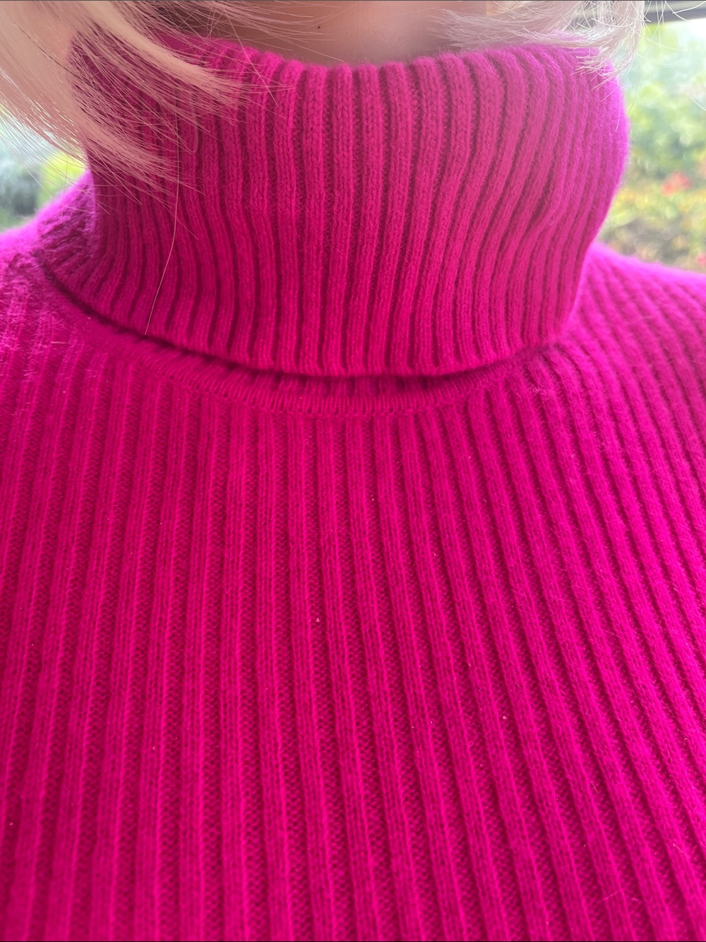 Charter Club Women's Vibrant Hot Pink Ribbed Cashmere Sweater Dress - Picture 2 of 8